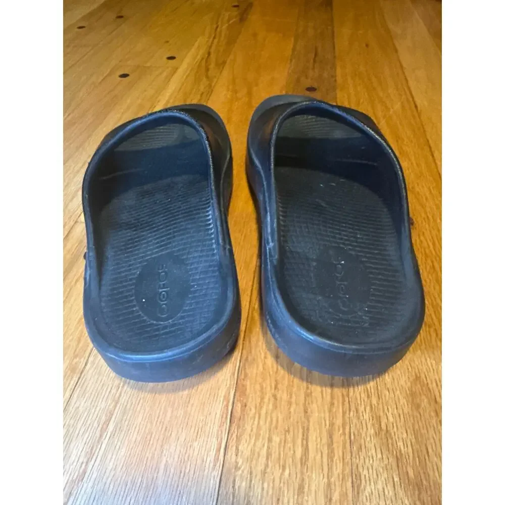 OOFOS OOahh Recovery Slides Black Women’s 8 Men’s 6 EU 39 Sandals